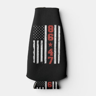 Retro Vintage USA Flag 86 47 Anti Trump Bottle Cooler