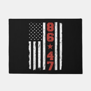 Retro Vintage USA Flag 86 47 Anti Trump Doormat
