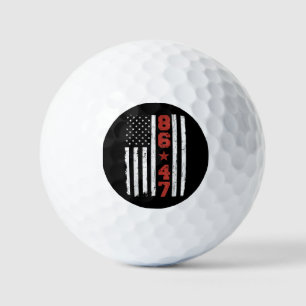 Retro Vintage USA Flag 86 47 Anti Trump Golf Balls