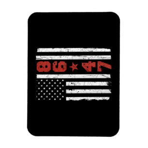 Retro Vintage USA Flag 86 47 Anti Trump Magnet