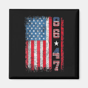 Retro Vintage Usa Flag 86 47 Anti Trump Magnet