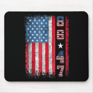Retro Vintage Usa Flag 86 47 Anti Trump Mouse Mat