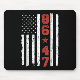 Retro Vintage USA Flag 86 47 Anti Trump Mouse Mat