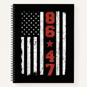 Retro Vintage USA Flag 86 47 Anti Trump Notebook