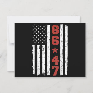 Retro Vintage USA Flag 86 47 Anti Trump Postcard