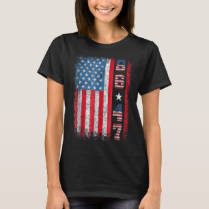 Retro Vintage Usa Flag 86 47 Anti Trump  T-Shirt