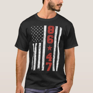 Retro Vintage Usa Flag 86 47 Anti Trump  T-Shirt