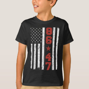 Retro Vintage Usa Flag 86 47 Anti Trump T-Shirt