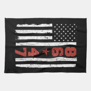 Retro Vintage USA Flag 86 47 Anti Trump Tea Towel