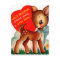 Retro Vintage Valentine Deer Holiday card