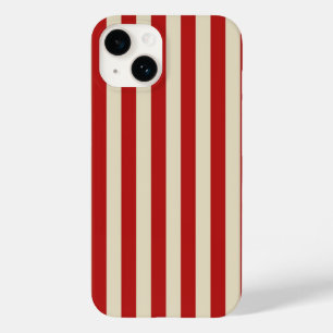 Retro Vintage Vertical PopCorn Classic Stripes Case-Mate iPhone 14 Case
