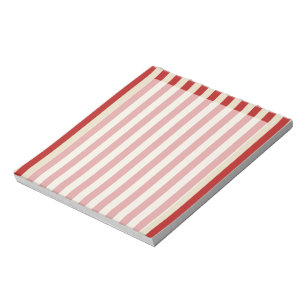Retro Vintage Vertical PopCorn Classic Stripes Notepad