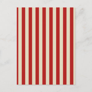 Retro Vintage Vertical PopCorn Classic Stripes Postcard