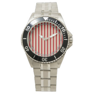 Retro Vintage Vertical PopCorn Classic Stripes Watch