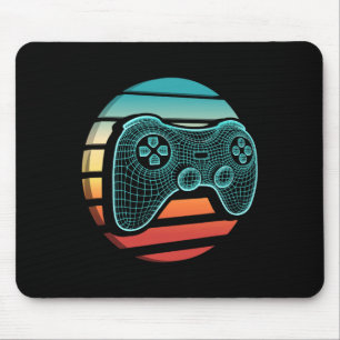 Retro Vintage Video Game Controller Gamer Sunset G Mouse Mat