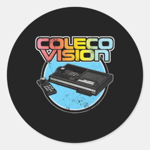 Retro Vintage Video Game Gamer Classic Round Sticker