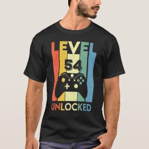Retro Vintage Video Games Controller Level 54 Unlo T-Shirt