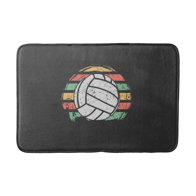 Retro Vintage Volleyball Bath Mat (Front)