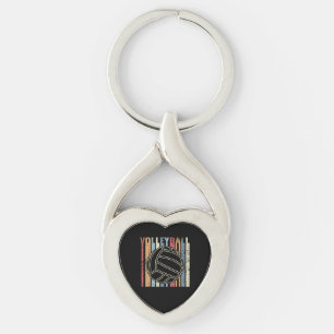 Retro Vintage Volleyball Key Ring