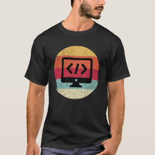 Retro Vintage Web Developer CSS JavaScript HTML T-Shirt