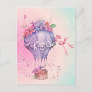 Retro Vintage Wedding Invitation RSVP with Photo Postcard