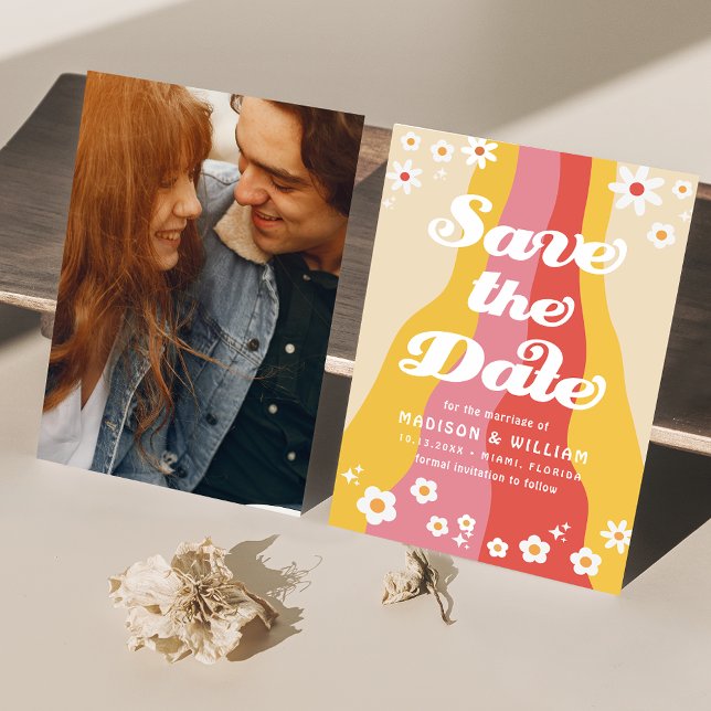 Retro Vintage Wedding Save The Date Invitation (Creator Uploaded)