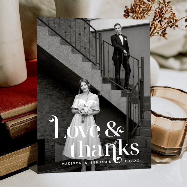 Retro Vintage Wedding Thank You Card (Creator Uploaded)
