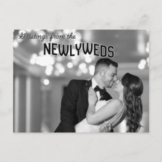 Retro Vintage Wedding Thank You Post Card