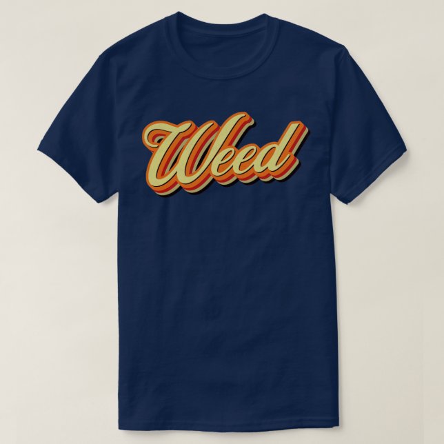 Retro Vintage Weed T-Shirt (Design Front)