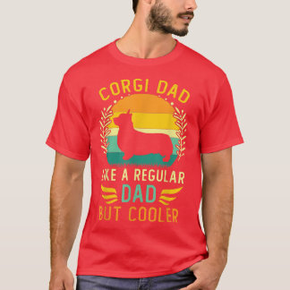 Retro Vintage Welsh Corgi Dad Fathers Day  T-Shirt