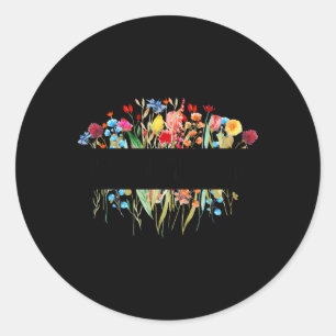 Retro Vintage Wildflower Mental Health Problems Aw Classic Round Sticker