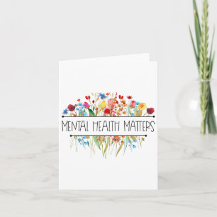 Retro Vintage Wildflower Mental Health S Awareness Card