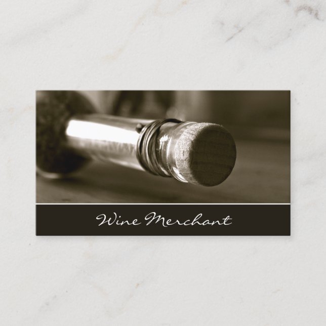Retro, Vintage Wine Bottle Photo - Business Card (Front)