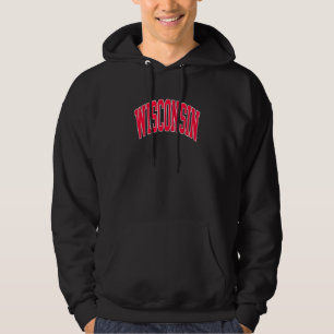 Retro Vintage Wisconsin State Distressed Souvenir Hoodie