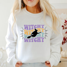 Retro Vintage Witchy Witch Halloween Sweatshirt 