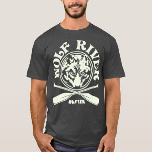 Retro Vintage Wolf River Rafting  T-Shirt