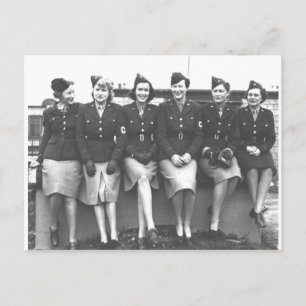 Retro Vintage Women in Uniform Military Women Postcard