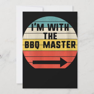 Retro Vintage Womens Im With BBQ Master Holiday Card