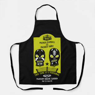 Retro Vintage Wrestling Poster Apron