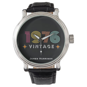 Retro Vintage Year 1976, Colourful, Minimalist Watch