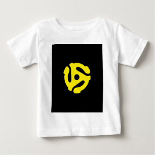 Retro Vintage Yellow 45 spacer DJ Baby T-Shirt