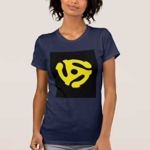 Retro Vintage Yellow 45 spacer DJ T-Shirt