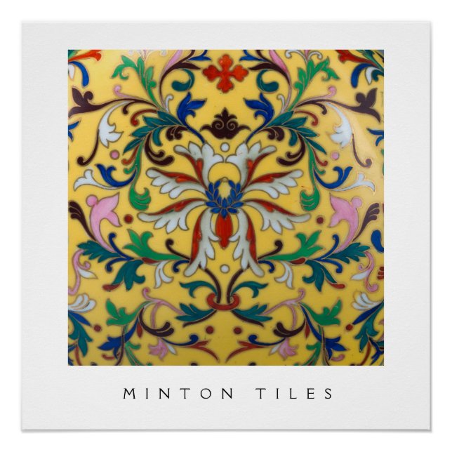 Retro Vintage Yellow Floral Wildflower Botanical Poster (Front)