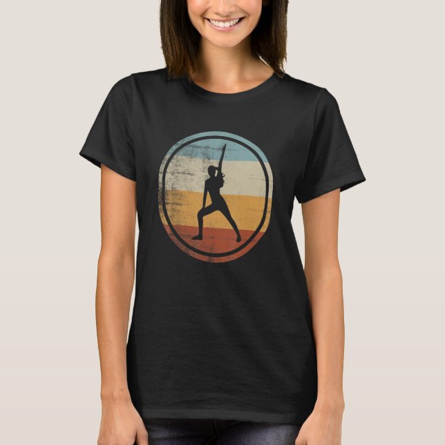 Retro Vintage Yoga Pilates Training Yoga T-Shirt (Front)
