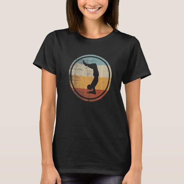 Retro Vintage Yoga Pilates Training Yoga   T-Shirt (Front)