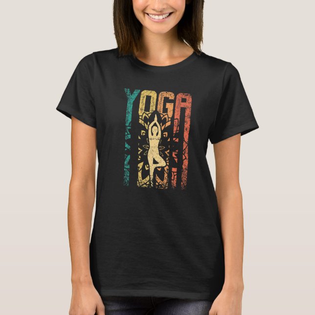 Retro Vintage Yoga T-Shirt (Front)