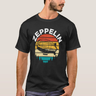 Retro Vintage Zeppelin Airship Pilot Aviation Love T-Shirt