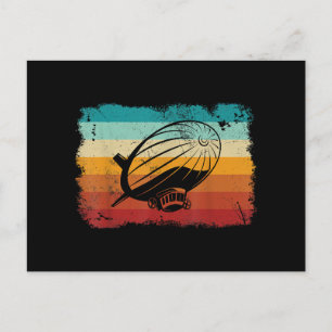 Retro Vintage Zeppelin Dirigible Airship Zepplin L Postcard