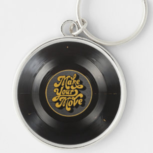 Retro Vinyl Key Ring