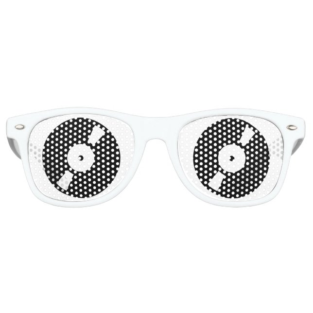 retro vinyl music record graphic retro sunglasses (Front)